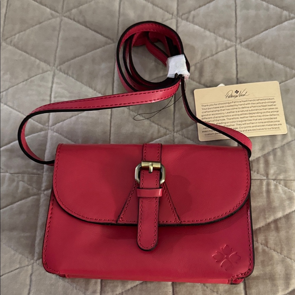Patricia Nash Pink Leather Crossbody Bag